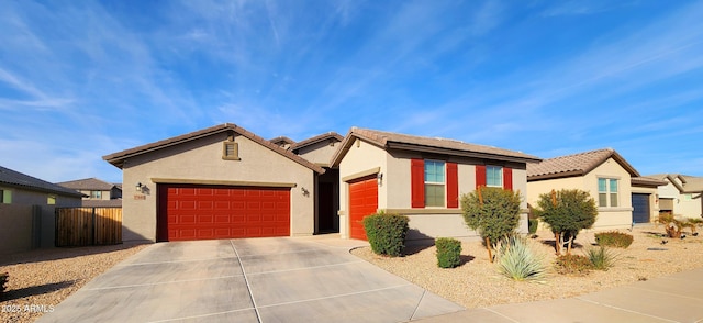 view of front facade with a garage