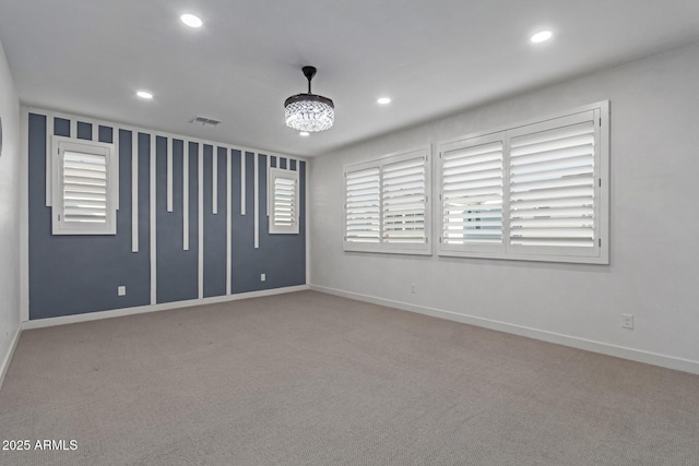 1501 E Rakestraw Ln, Gilbert, AZ 85298 - carpeted empty room featuring baseboards and recessed lighting