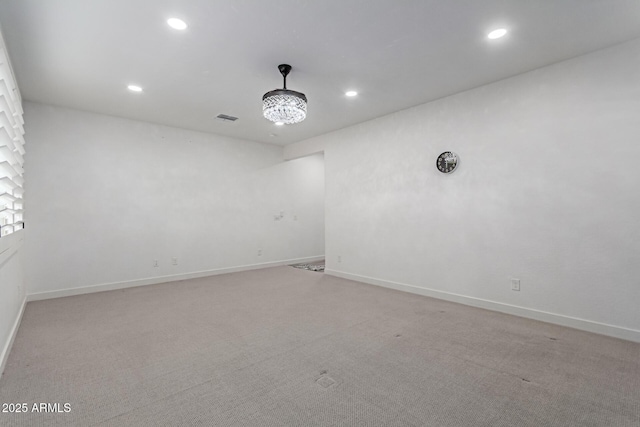 1501 E Rakestraw Ln, Gilbert, AZ 85298 - spare room with recessed lighting, light colored carpet, and baseboards