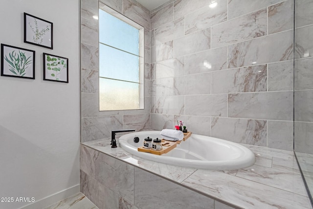 1501 E Rakestraw Ln, Gilbert, AZ 85298 - full bathroom with a bath and baseboards