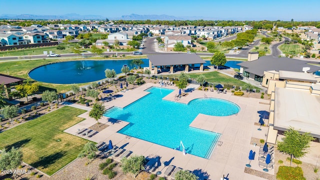1501 E Rakestraw Ln, Gilbert, AZ 85298 - aerial view of residential area with a pool