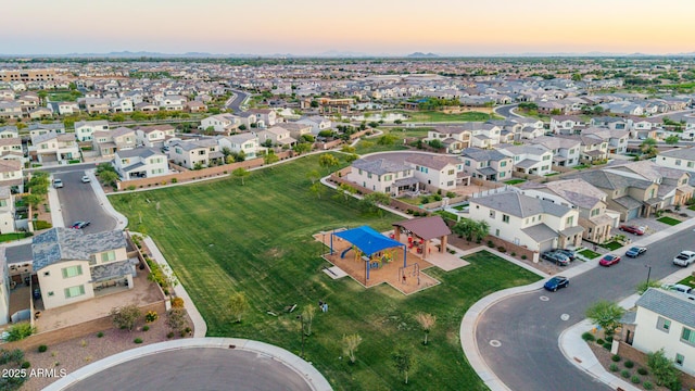 1501 E Rakestraw Ln, Gilbert, AZ 85298 - aerial overview of property's location with mountains and nearby suburban area