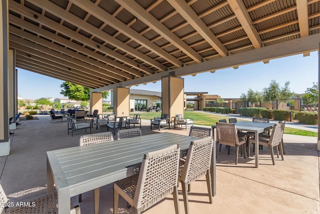 1501 E Rakestraw Ln, Gilbert, AZ 85298 - view of patio / terrace with outdoor dining area and outdoor lounge area