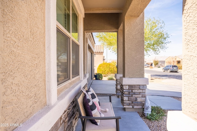 view of patio featuring covered porch