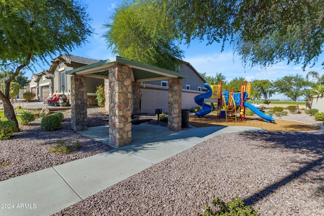 exterior space featuring a playground