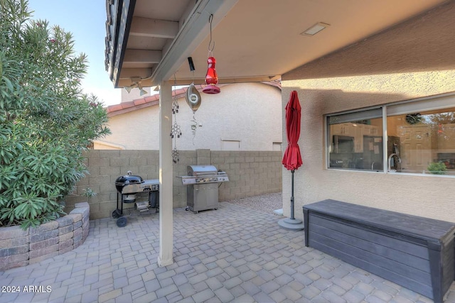 view of patio / terrace featuring area for grilling