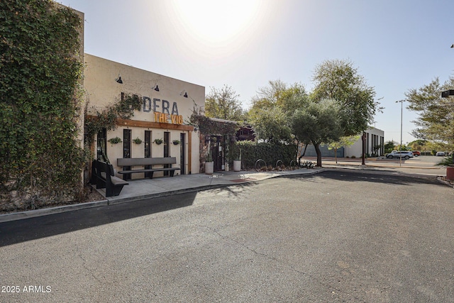 exterior space with stucco siding