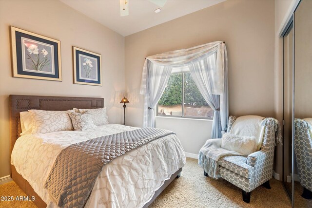 6621 N Arizona Biltmore Cir, Phoenix, AZ 85016 - carpeted bedroom with baseboards and a closet