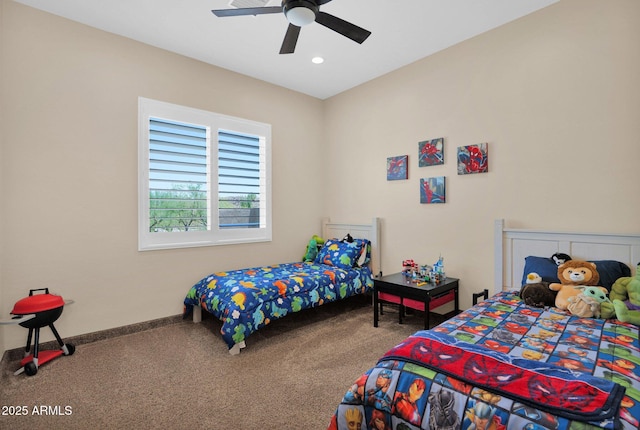 29067 N 71st Ave, Peoria, AZ 85383 - bedroom featuring carpet, a ceiling fan, and recessed lighting