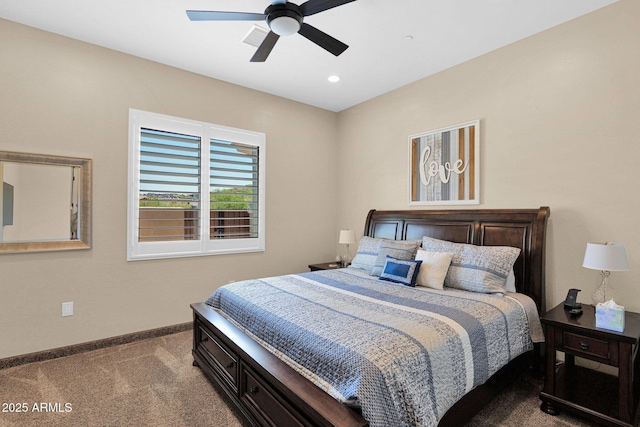 29067 N 71st Ave, Peoria, AZ 85383 - bedroom featuring carpet floors, a ceiling fan, and recessed lighting