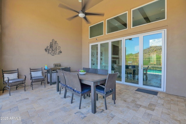 29067 N 71st Ave, Peoria, AZ 85383 - view of patio / terrace with outdoor dining space and a ceiling fan