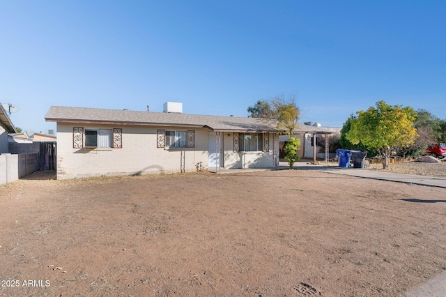 view of ranch-style house