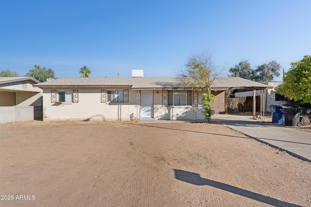 view of ranch-style house