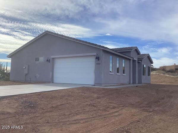 view of home's exterior featuring a garage