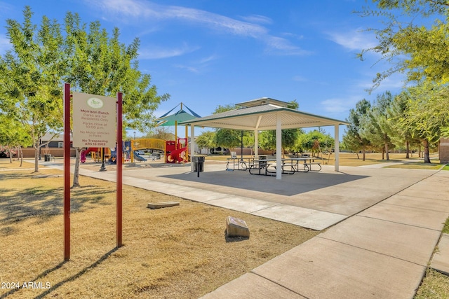 view of home's community with a gazebo