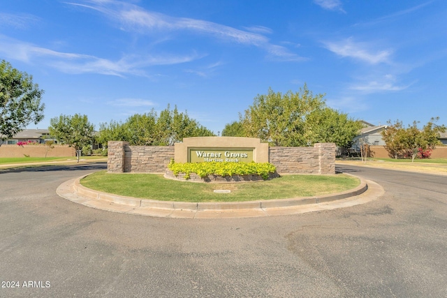 view of community sign