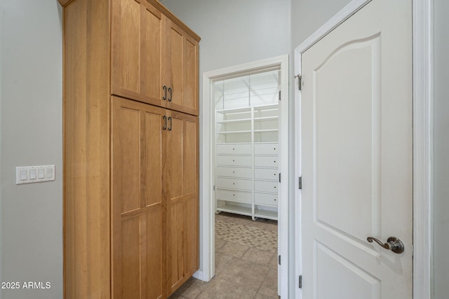 view of walk in closet