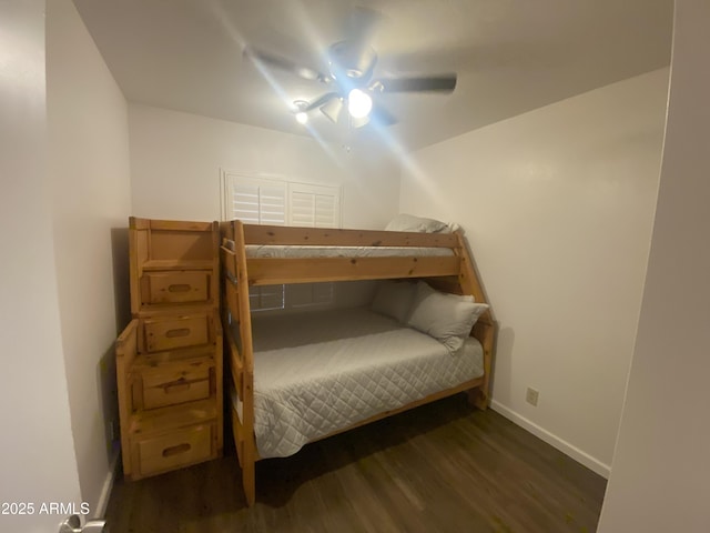 903 W Jacinto Cir, Mesa, AZ 85210 - bedroom featuring wood finished floors and a ceiling fan