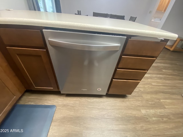 903 W Jacinto Cir, Mesa, AZ 85210 - kitchen view of stainless steel dishwasher and light wood-type flooring