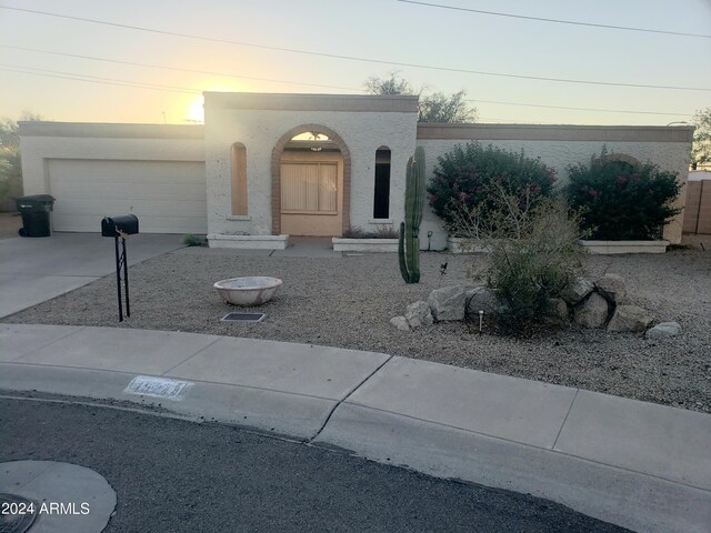 view of front of house featuring a garage