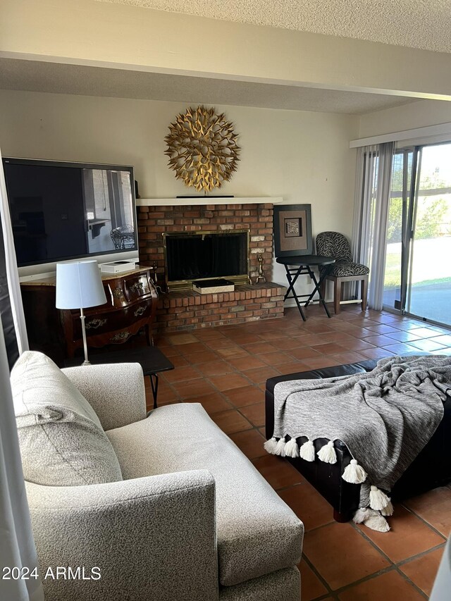 carpeted bedroom featuring a textured ceiling