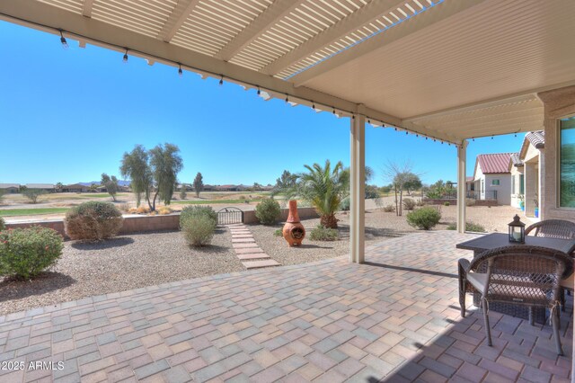 view of patio with a pergola