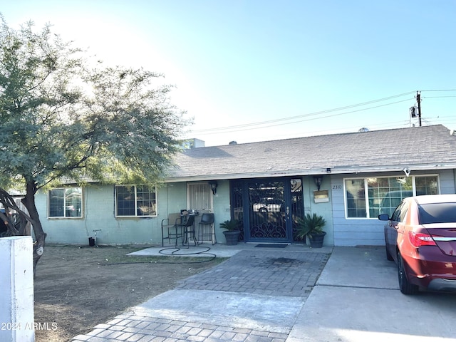 view of ranch-style house