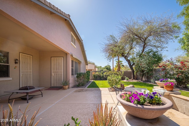 view of patio / terrace featuring a fenced backyard