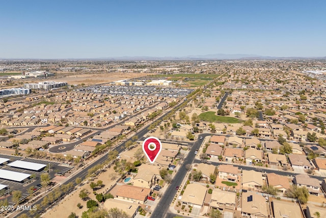 drone / aerial view featuring a residential view