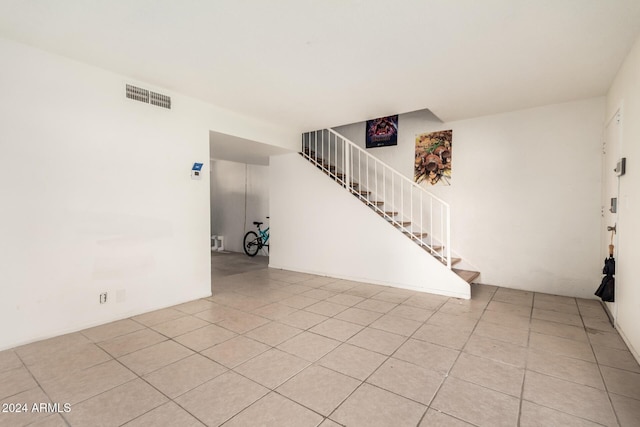 interior space with tile patterned flooring