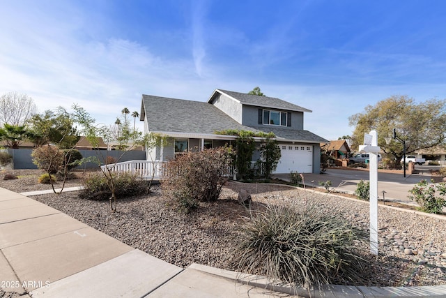 view of front property featuring a garage