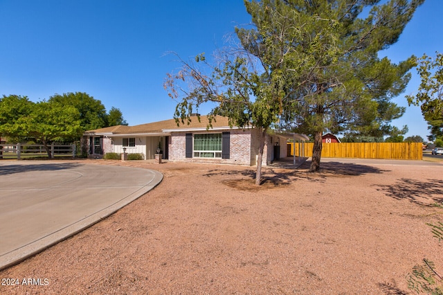 view of ranch-style home