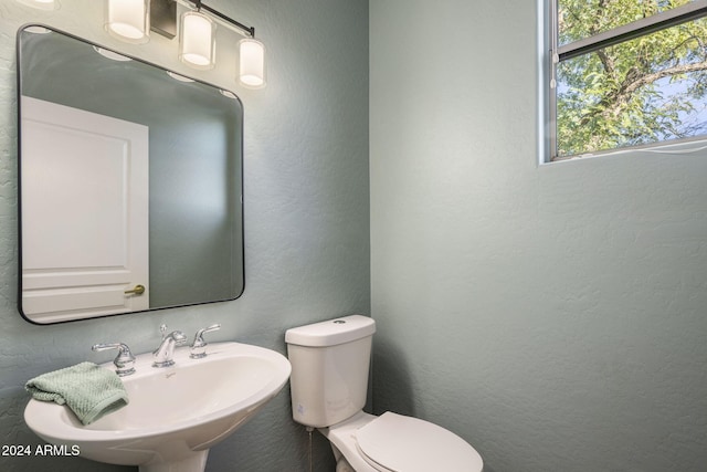 bathroom featuring toilet and sink