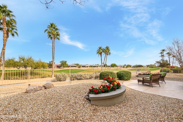 view of yard with a patio