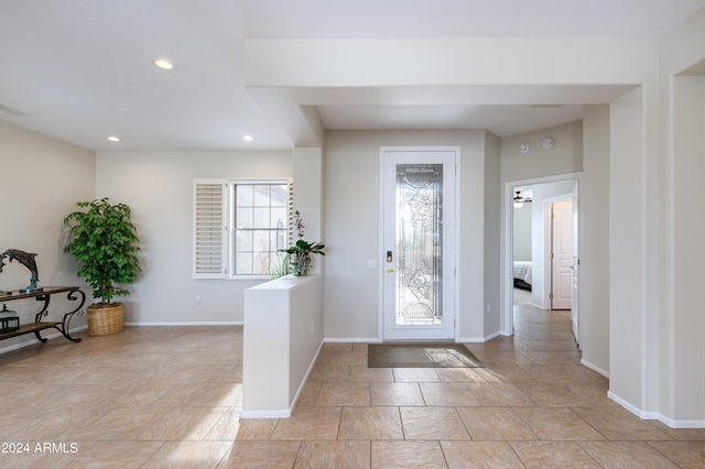 view of foyer entrance