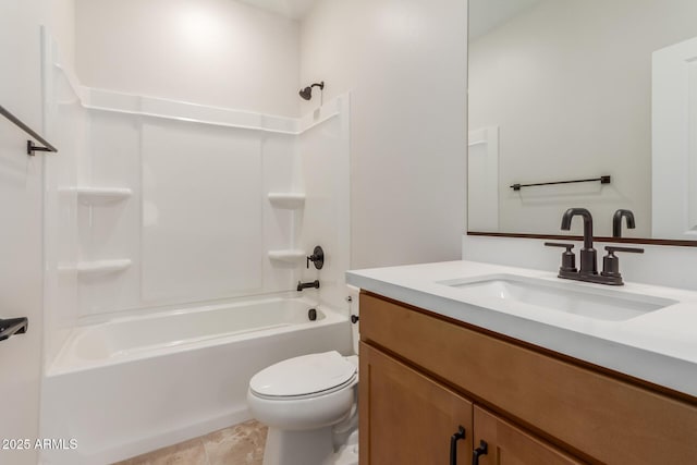 5678 N 205th Ln, Buckeye, AZ 85396 - full bathroom with vanity, toilet, and bathtub / shower combination