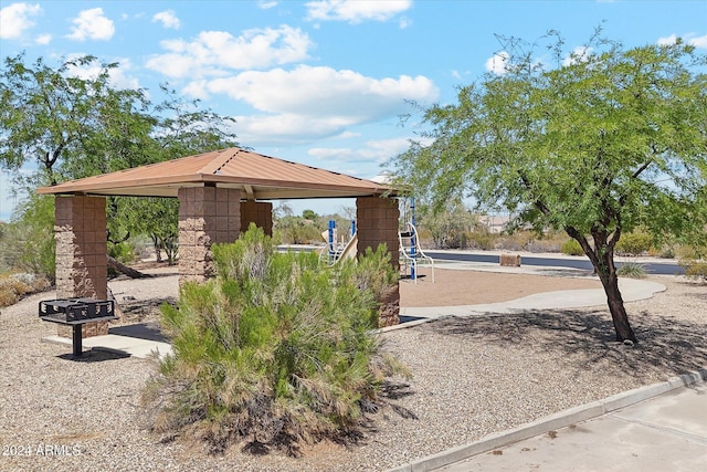 surrounding community with a gazebo