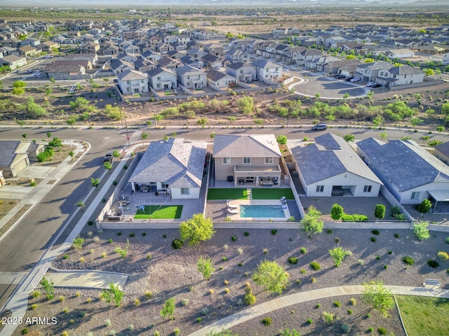 aerial view with a residential view
