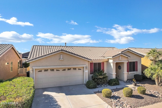 view of front of home featuring a garage