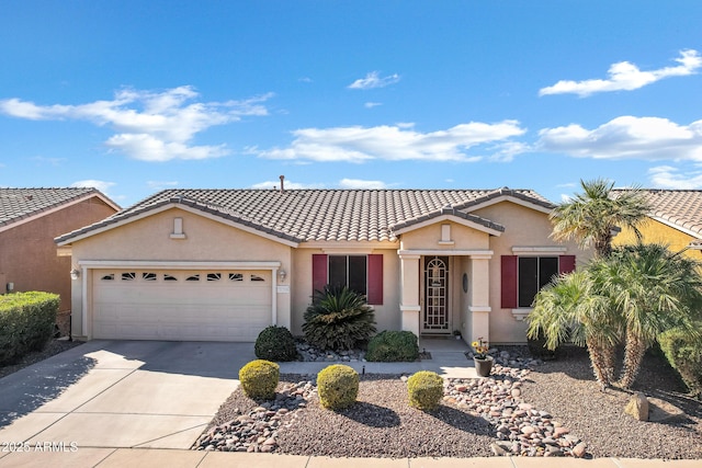 view of front of house featuring a garage