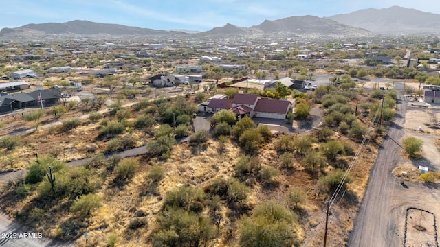 aerial view featuring a mountain view