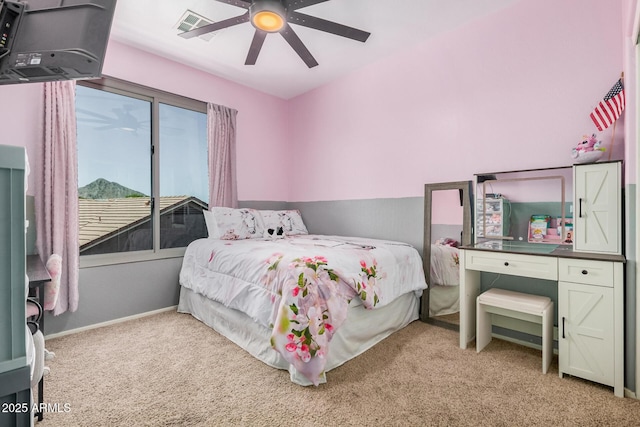 3016 W White Canyon Rd, San Tan Valley, AZ 85144 - carpeted bedroom with a ceiling fan and baseboards