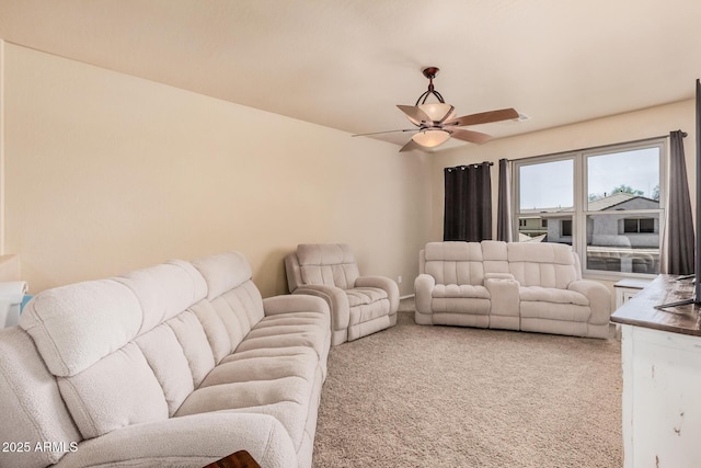 3016 W White Canyon Rd, San Tan Valley, AZ 85144 - living room with ceiling fan and light carpet