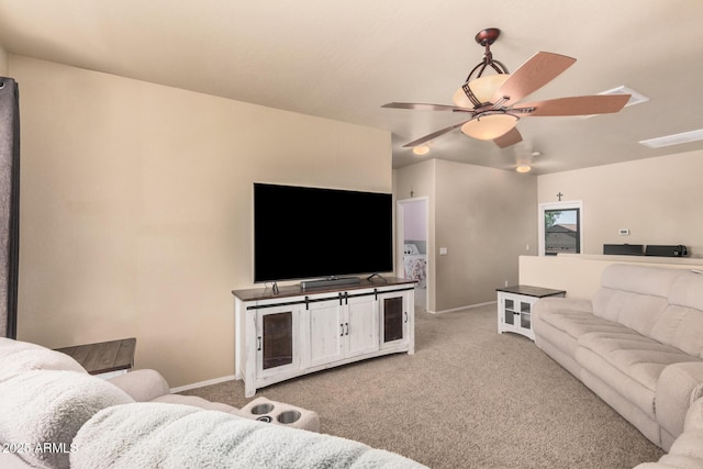 3016 W White Canyon Rd, San Tan Valley, AZ 85144 - living area with light colored carpet and a ceiling fan
