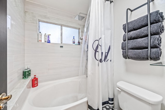 7949 W Pershing Ave, Peoria, AZ 85381 - bathroom featuring shower / bath combination with curtain and toilet