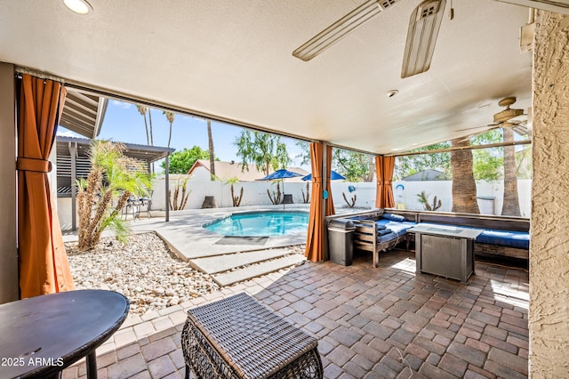 7949 W Pershing Ave, Peoria, AZ 85381 - view of pool featuring a patio and a fenced backyard