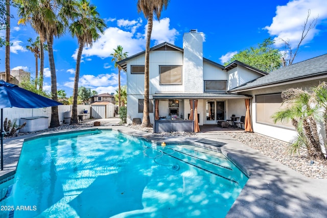 7949 W Pershing Ave, Peoria, AZ 85381 - view of pool with a fenced backyard and a patio