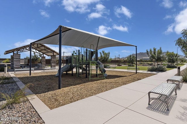 view of jungle gym