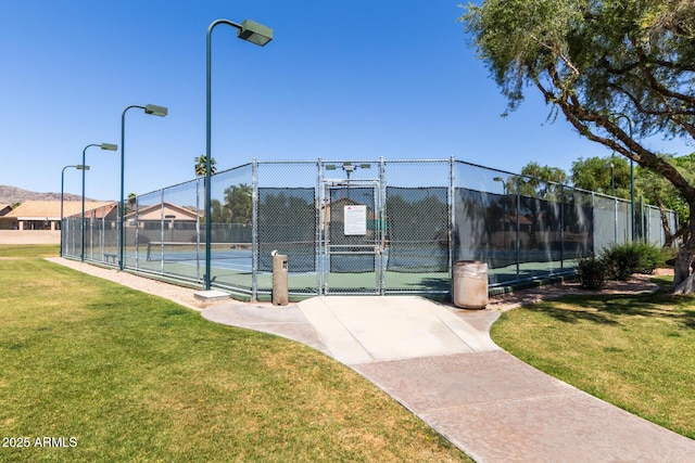 2730 E Desert Trumpet Rd, Phoenix, AZ 85048 - view of tennis court with a gate