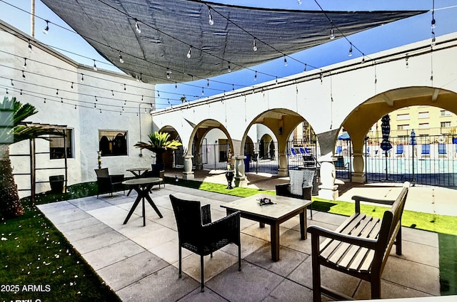 view of patio with fence